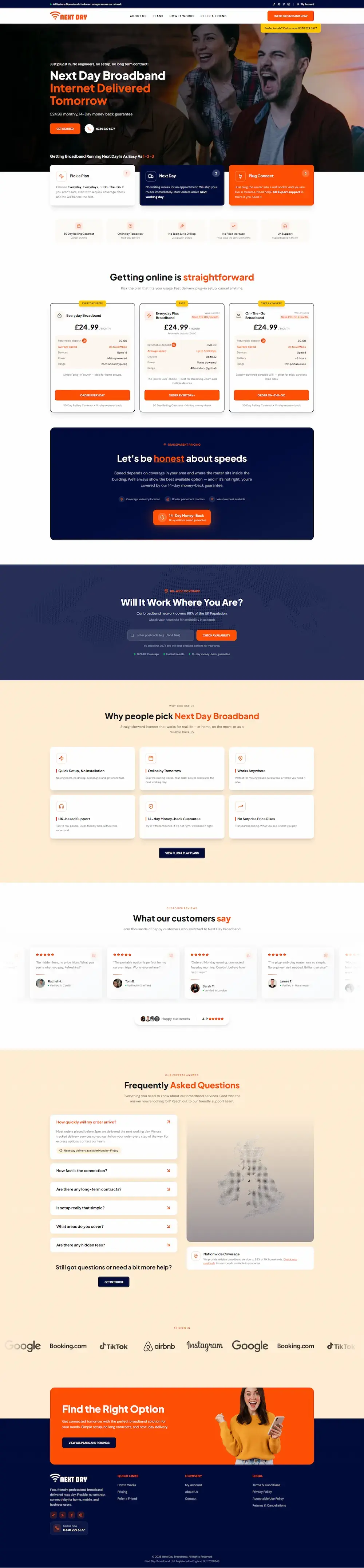 Nextday - subscription website design showcase preview